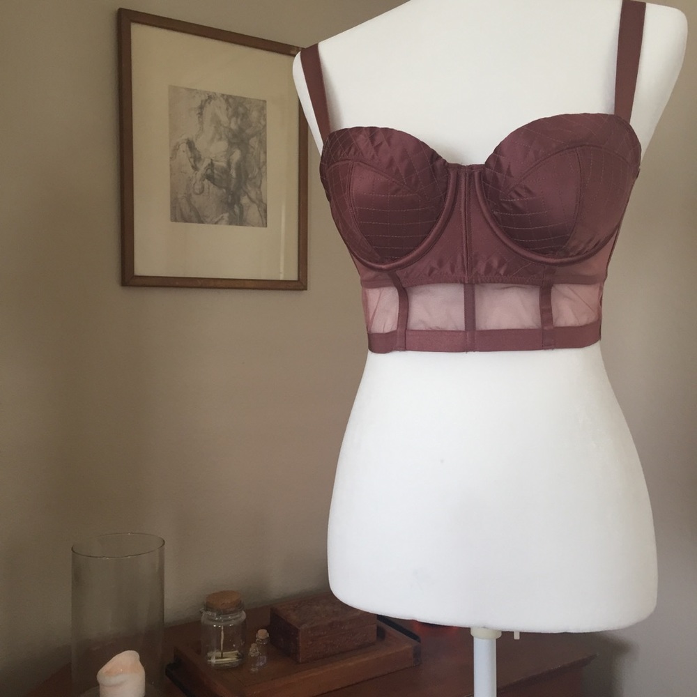 Victoria’s Secret Caged longline Satin Bustier Bra